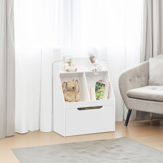 Rolling Book Display Shelf – White Children’s Library Piece