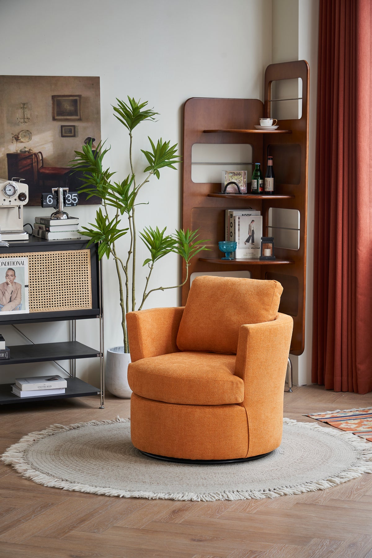 360° Swivel Club Chair Yellow