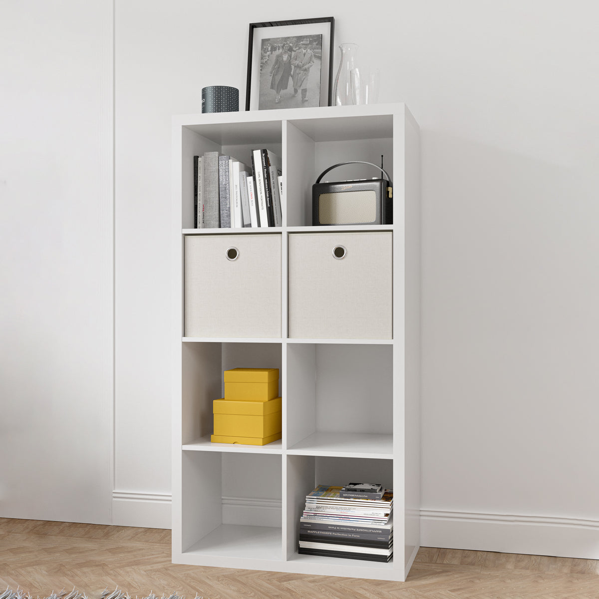 Smart Cube 8-Shelf Organizer White Finish