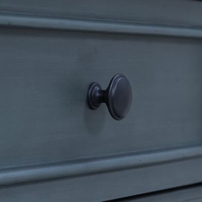 Navy Wood Console Table with Drawers