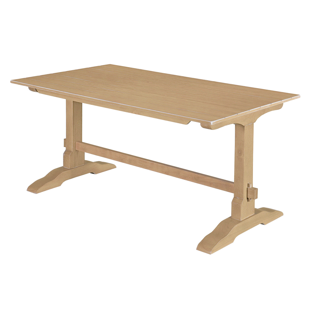 Retro Dining Set (3 pcs) – Natural Wood