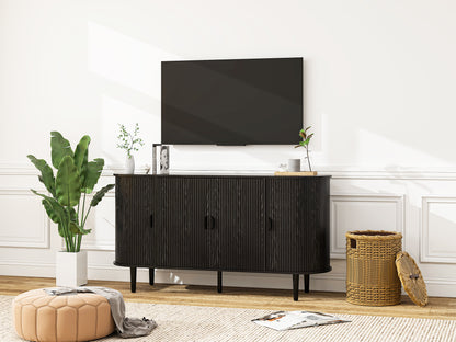 4-Door Accent Cabinet with TV Stand Storage