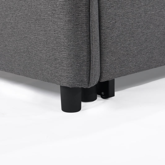 3-in-1 Sleeper Sofa Bed with Pullout Gray