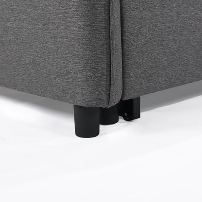 3-in-1 Sleeper Sofa Bed with Pullout Gray