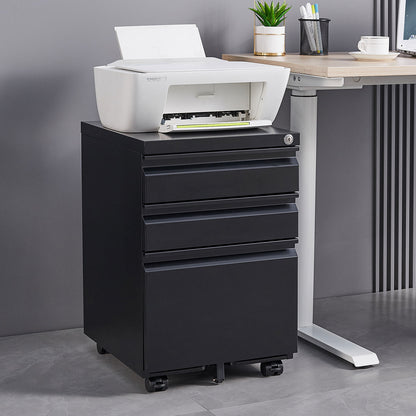3-Drawer Metal Filing Cabinet with Lock