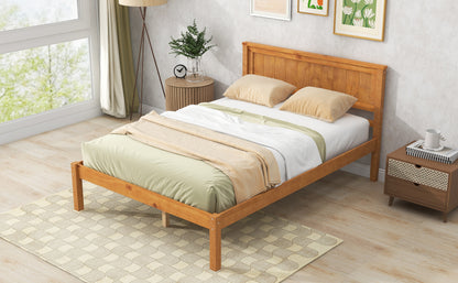 Platform Bed Frame Full Oak