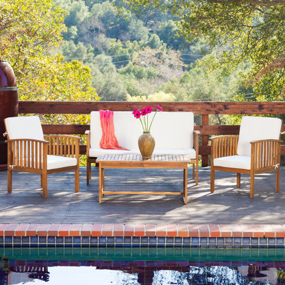 4-Piece Outdoor Conversation Set Gray