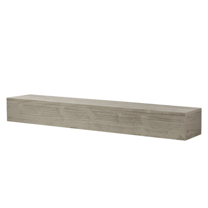 72-Inch Rustic Wood Floating Mantel Shelf Espresso