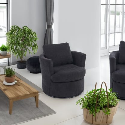 Rotating Club Chair Black