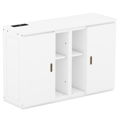 Full Size Murphy Bed with Storage and USB Ports