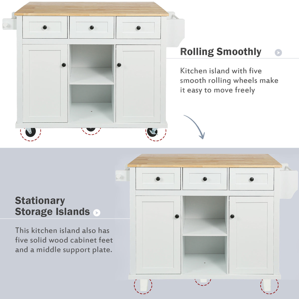 Kitchen Island Cart White