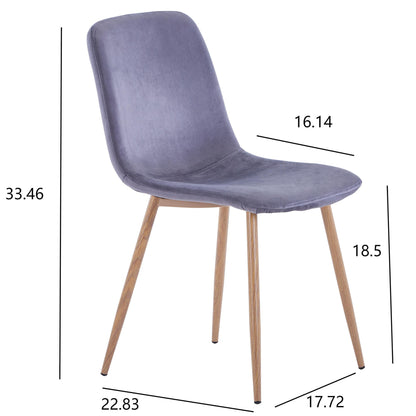 Set of 4 Blue Dining Chairs Modern Design