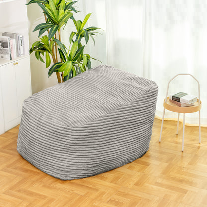 Grey Faux Fur Bean Bag Chair