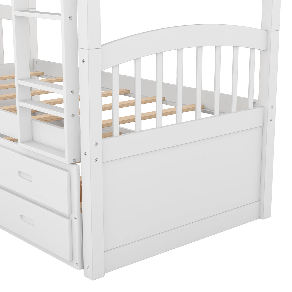 Twin Over Twin Bunk Bed White