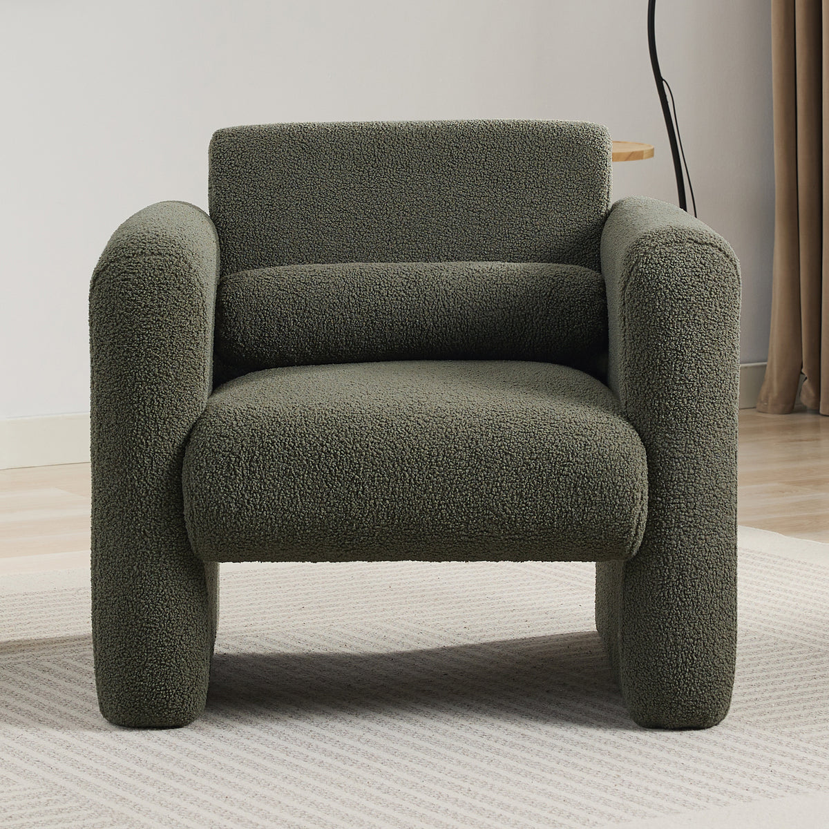 Sheepskin Armchair in Seaweed Green