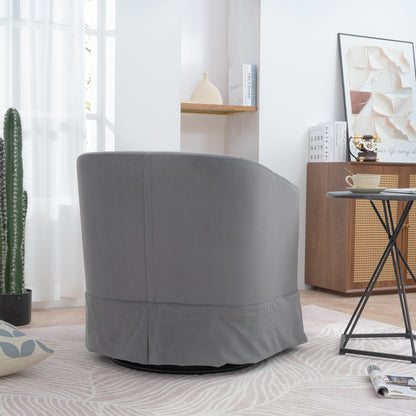 Wide Swivel Lounge Chair – Gray