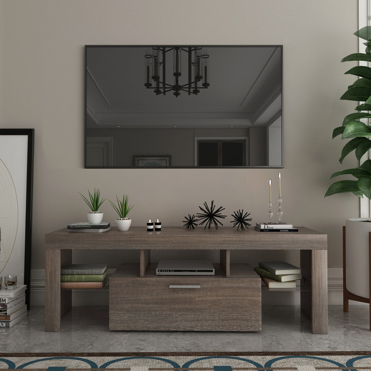 Modern TV Stand with LED Lighting