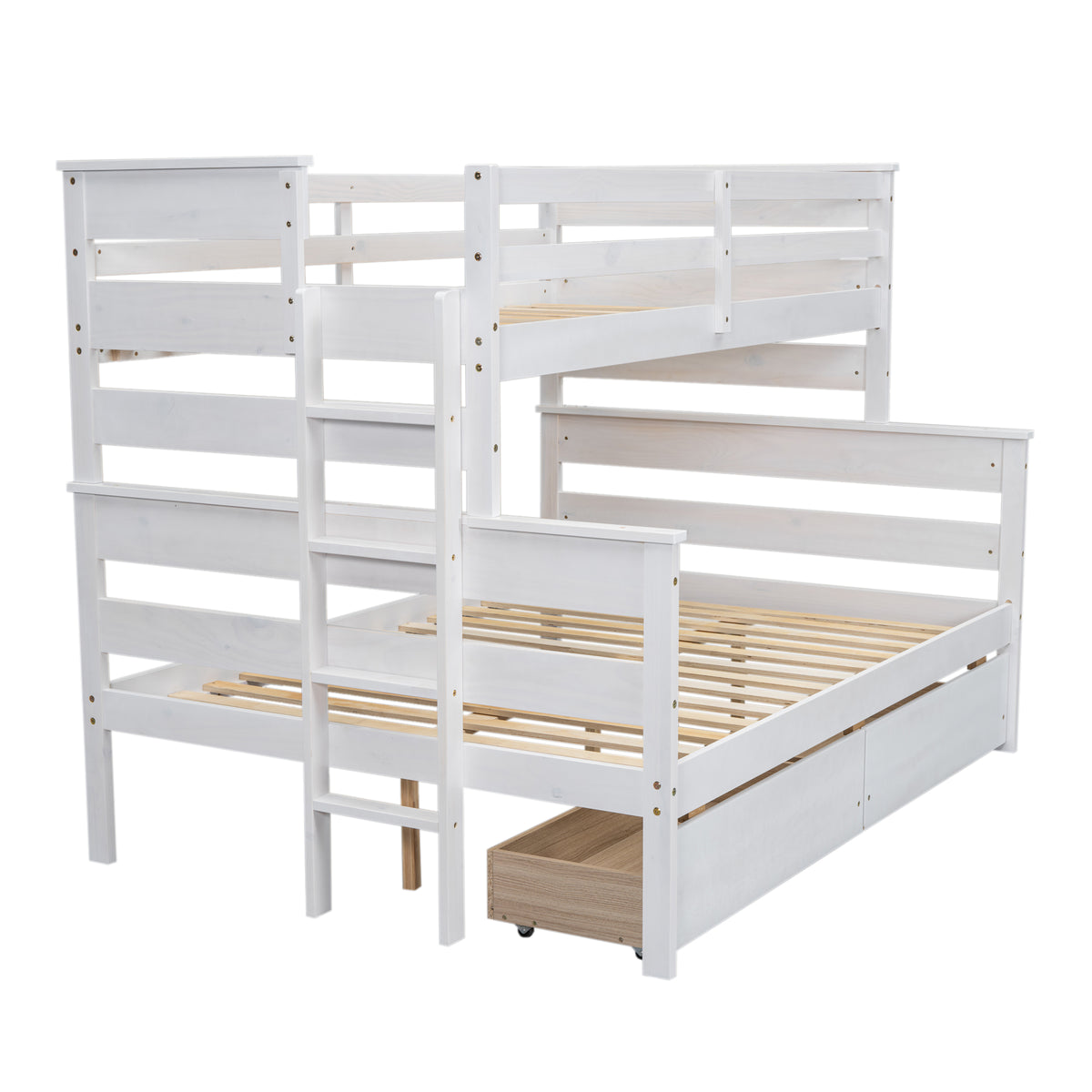 Twin over Full Bunk Bed White