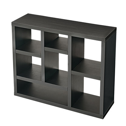 Open Wooden Storage Cabinet – 7-Cube Organizer