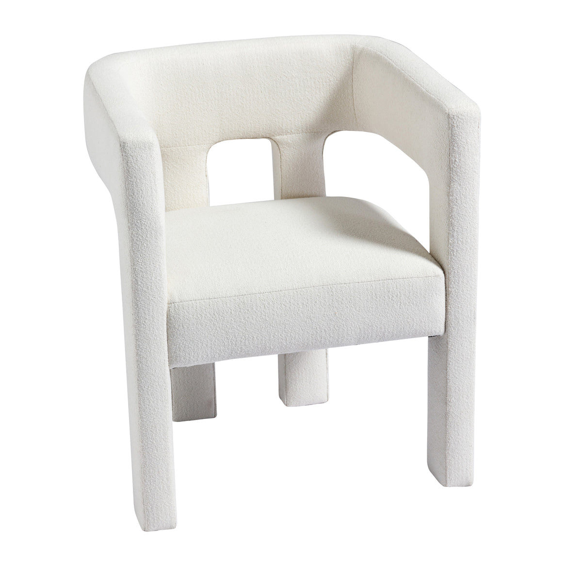 Contemporary Accent Chair Beige Upholstery