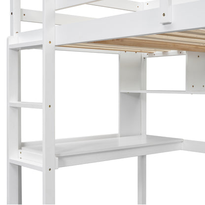 Twin Loft Bed White