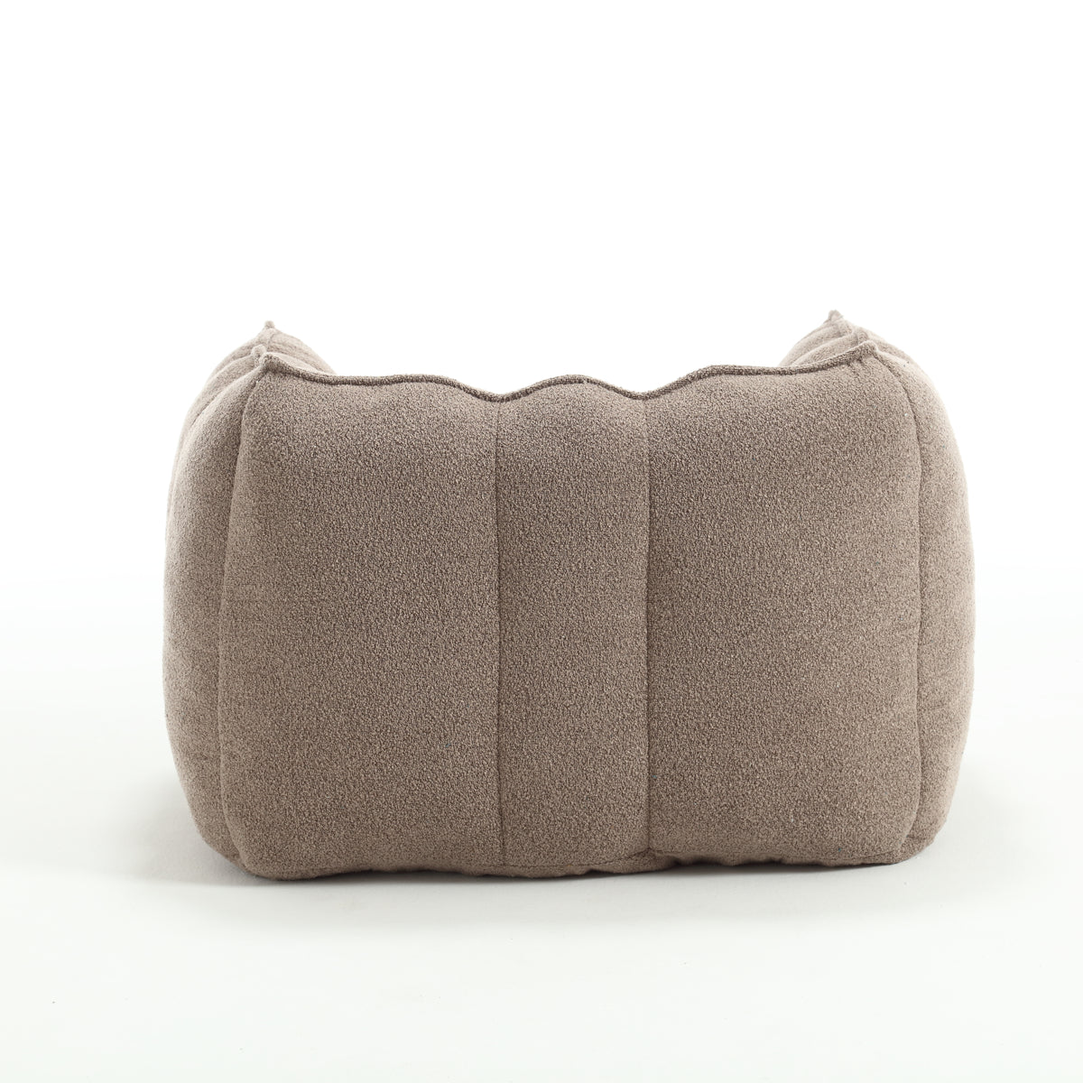 Soft Bean Bag Chair with Footstool Beige