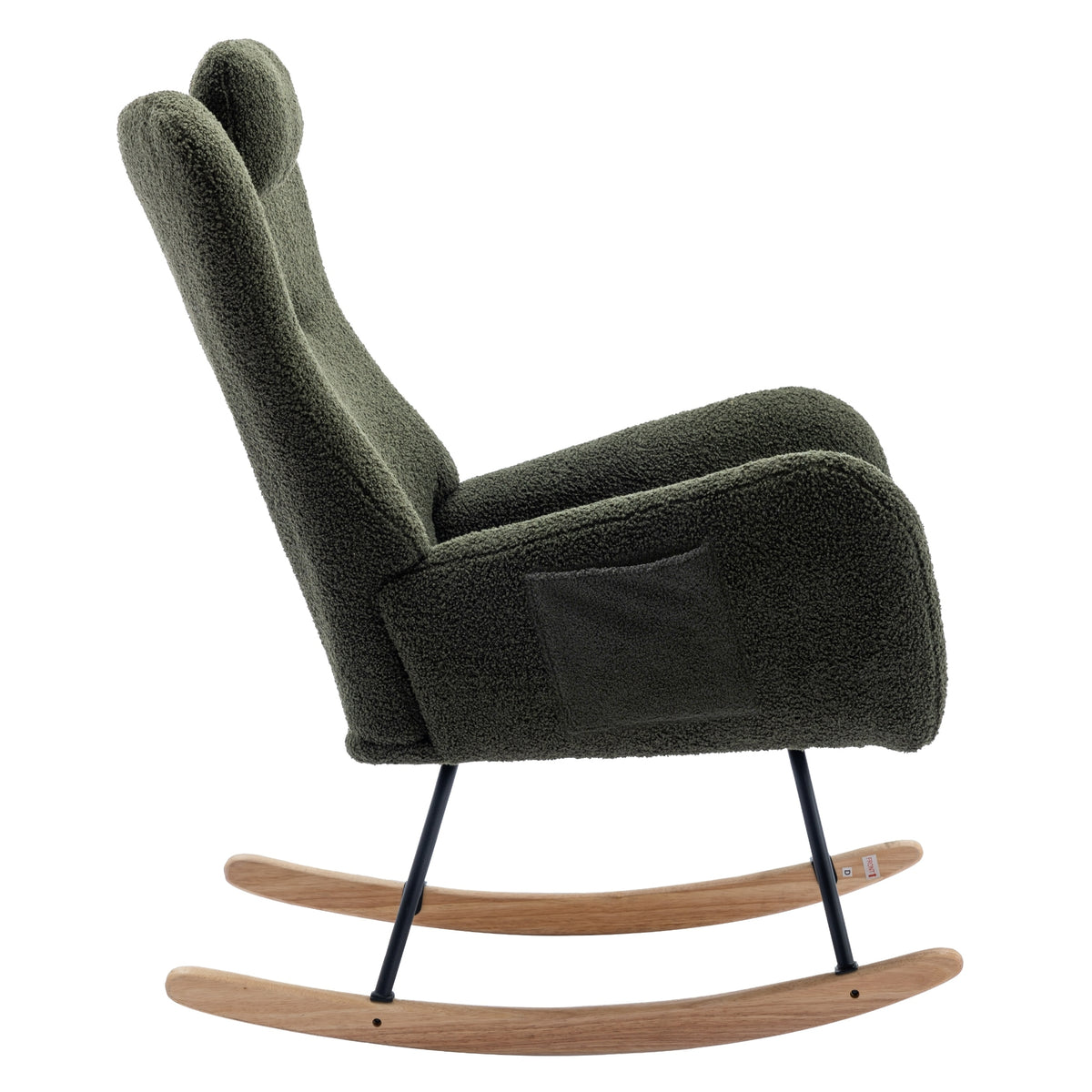 Plush Teddy Rocking Chair – Dark Green