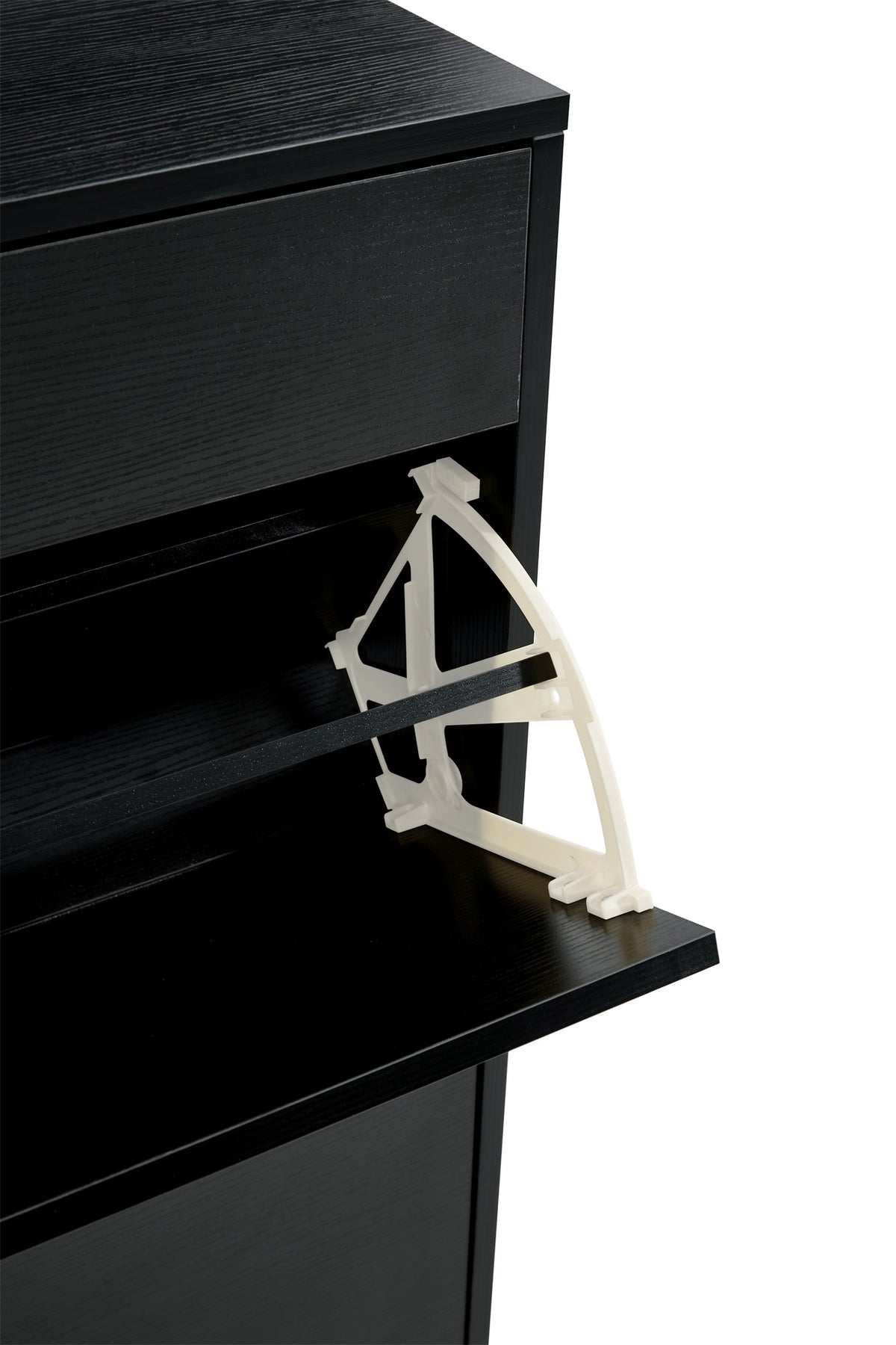 Black Shoe Storage Cabinet