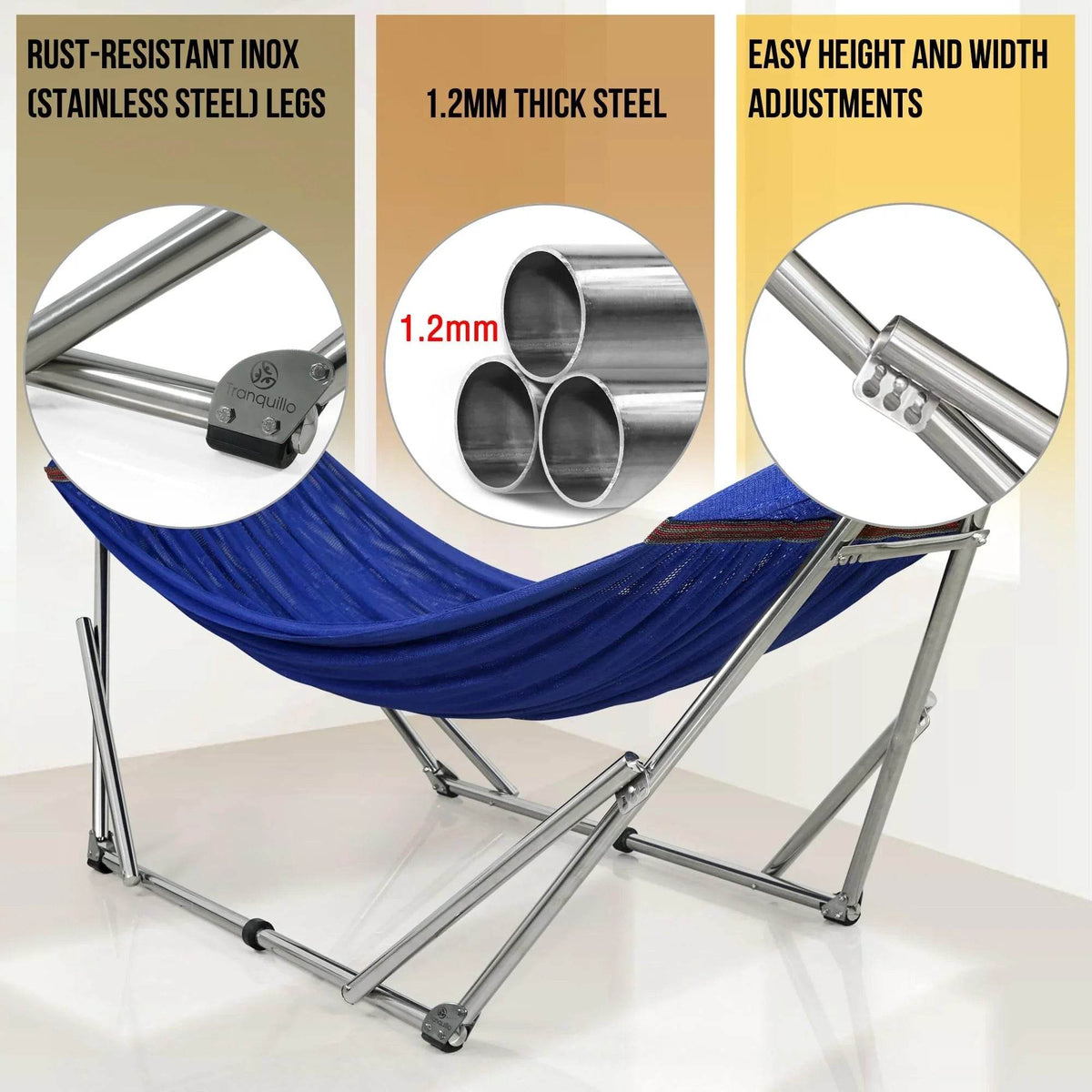 Tranquillo Original Stainless Steel Hammock Stand