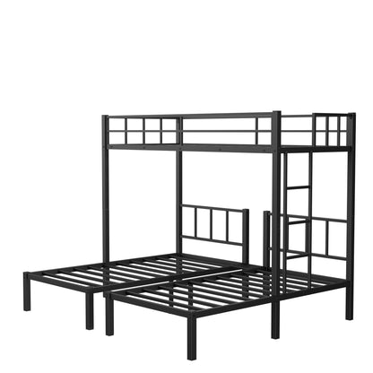 Triple Metal Bunk Bed Black