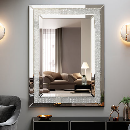 Large Wall Mirror – Decorative Silver Frame
