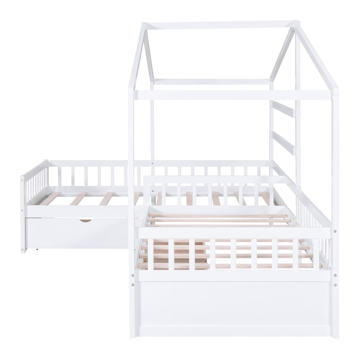 Twin House Bed White