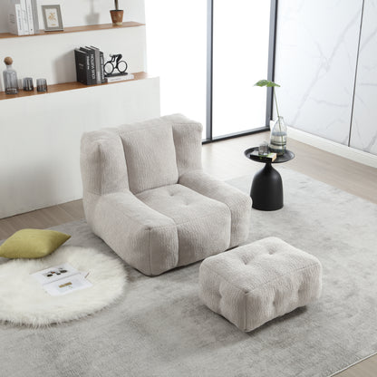 Fluffy Memory Foam Bean Bag Sofa – Indoor Lounge