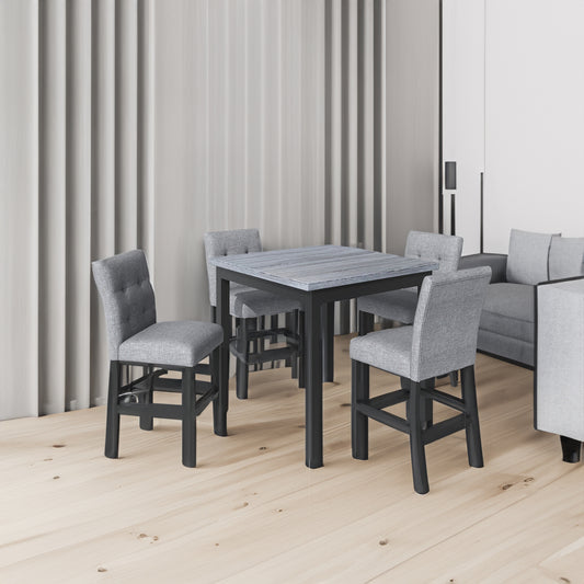 5-Piece Dining Set with Cushioned Chairs
