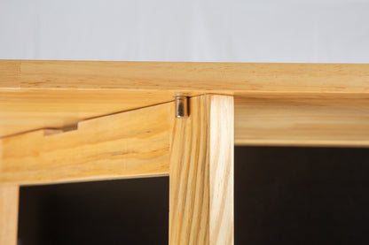 Extendable Kitchen Island with Rubber Wood Top