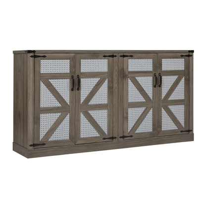 Slate Gray 4-Door Sideboard