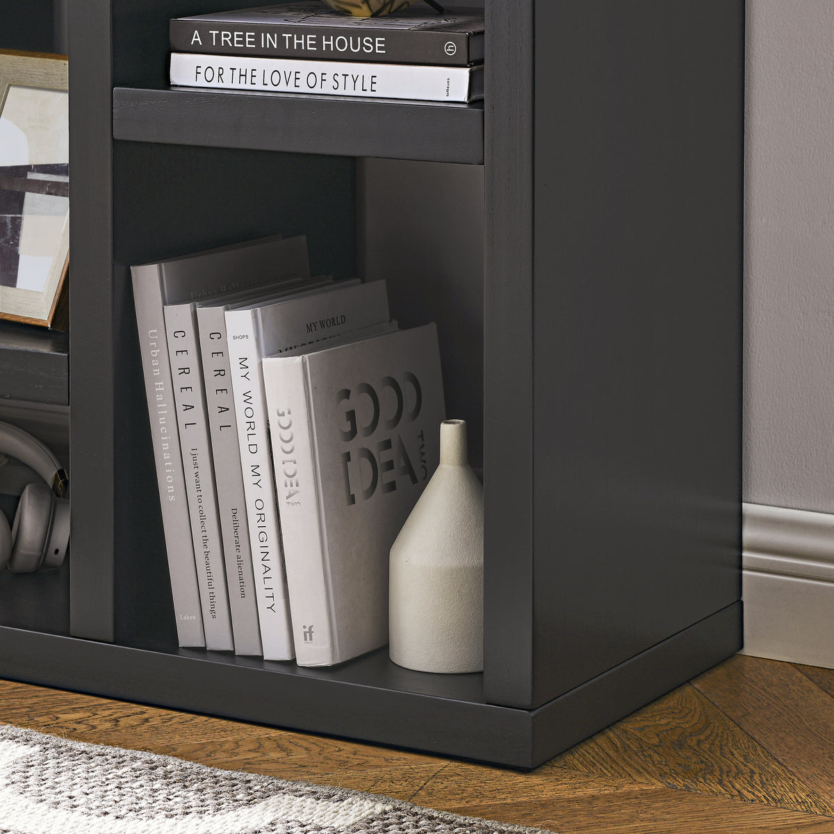 Open Wooden Storage Cabinet – 7-Cube Organizer