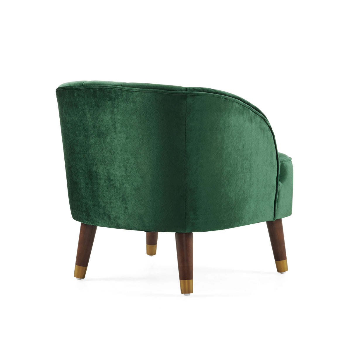 Upholstered Barrel Accent Chair Gray
