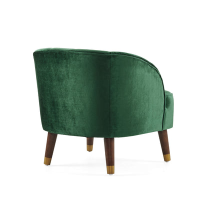 Upholstered Barrel Accent Chair Gray