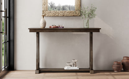 Walnut Farmhouse Console Table – 48”