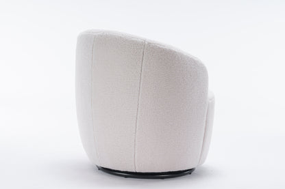 Teddy Fabric Accent Chair Ivory White