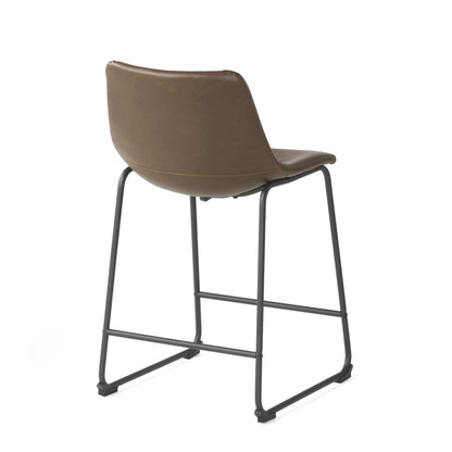 Vintage Brown Counter Stool Set (2 pcs)