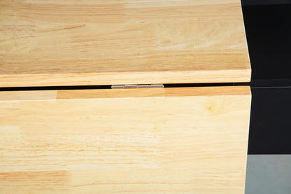 Extendable Kitchen Island with Rubber Wood Top