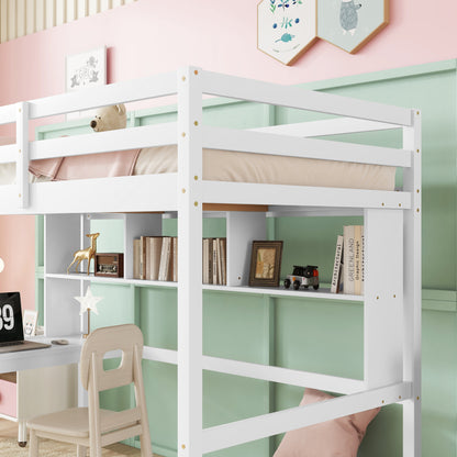 Twin Loft Bed White