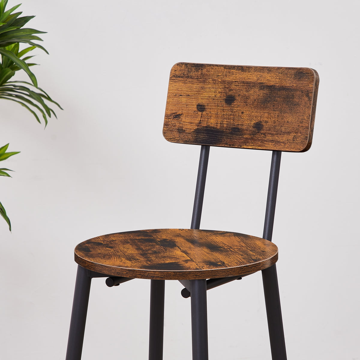 Rustic Brown Bar Stool Set (2pcs)
