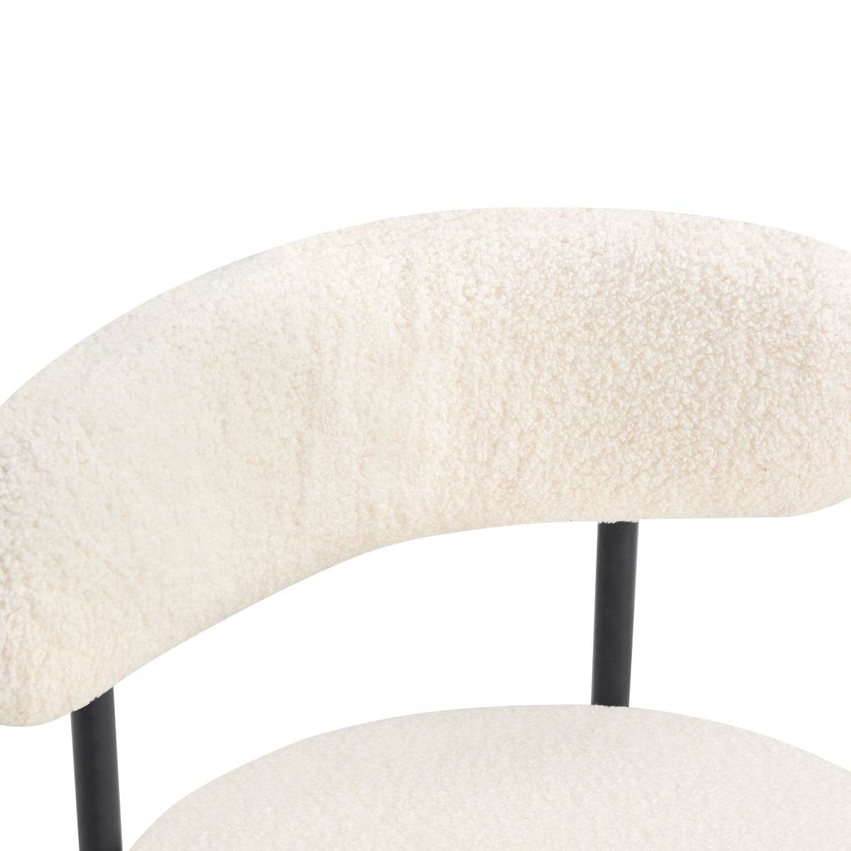 Modern Dining Chair Set (2 pcs) – White & Black