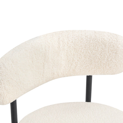 Modern Dining Chair Set (2 pcs) – White & Black