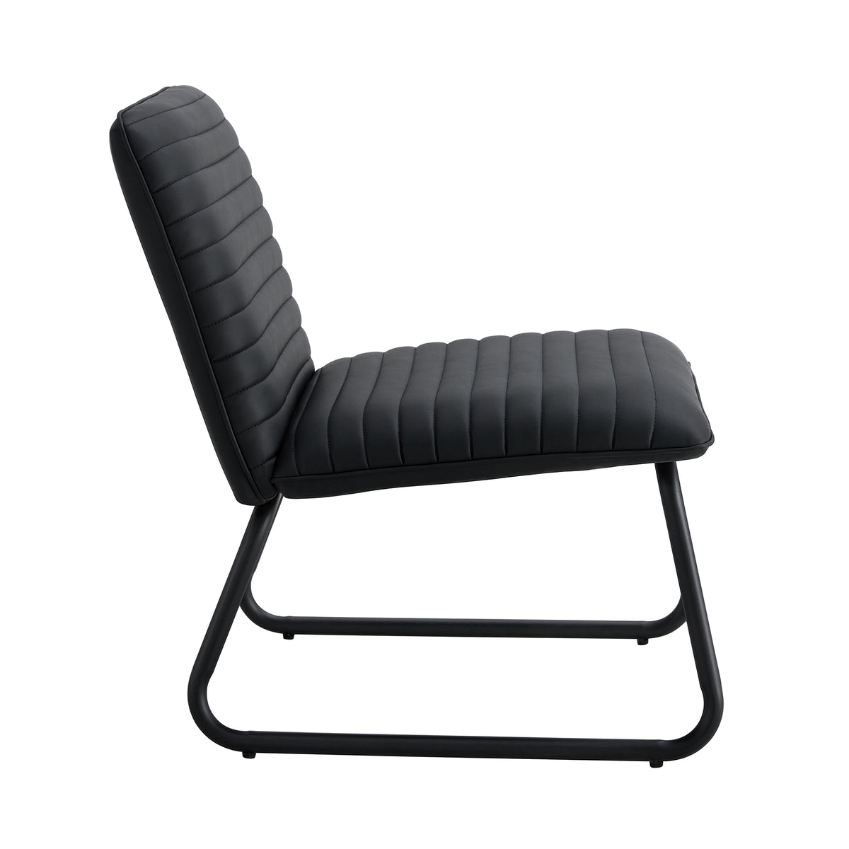 Black Armless Lounge Chair – Black Legs