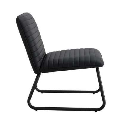Black Armless Lounge Chair – Black Legs