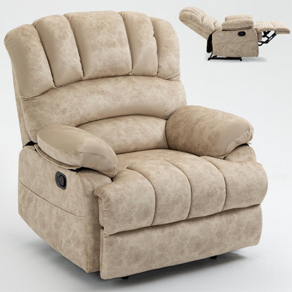 Manual Recliner Chair Fabric Beige